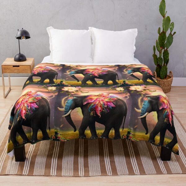 Item preview, Elephant Silhouette. Floral elephant, Fantasy Elephant, colorful elephant designed and sold by ElephantVibes.