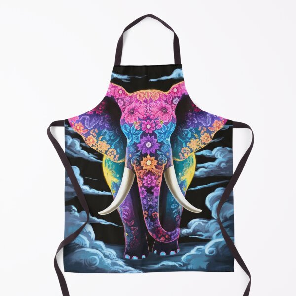 Item preview, Elephant Silhouette. Floral elephant, Fantasy Elephant, colorful elephant designed and sold by ElephantVibes.