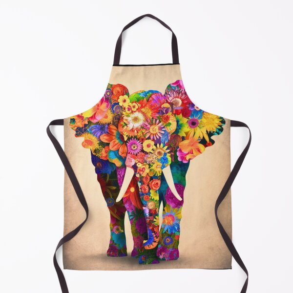 Item preview, Elephant Silhouette. Floral elephant, Fantasy Elephant, colorful elephant designed and sold by ElephantVibes.