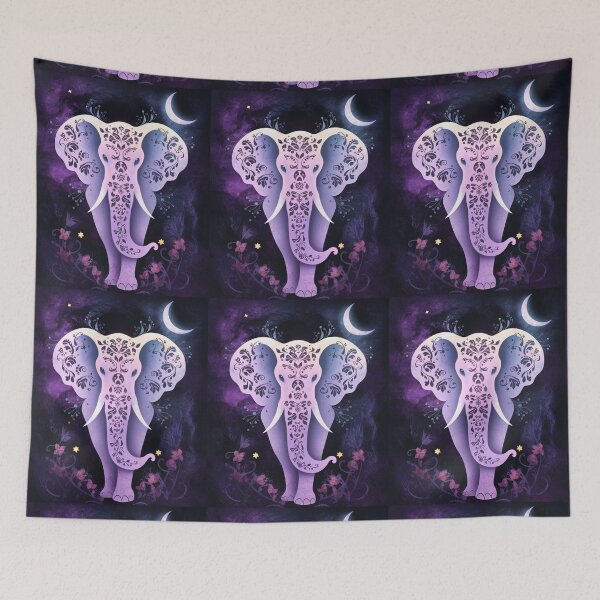 Item preview, Elephant Silhouette. Floral elephant, Fantasy Elephant, colorful elephant designed and sold by ElephantVibes.