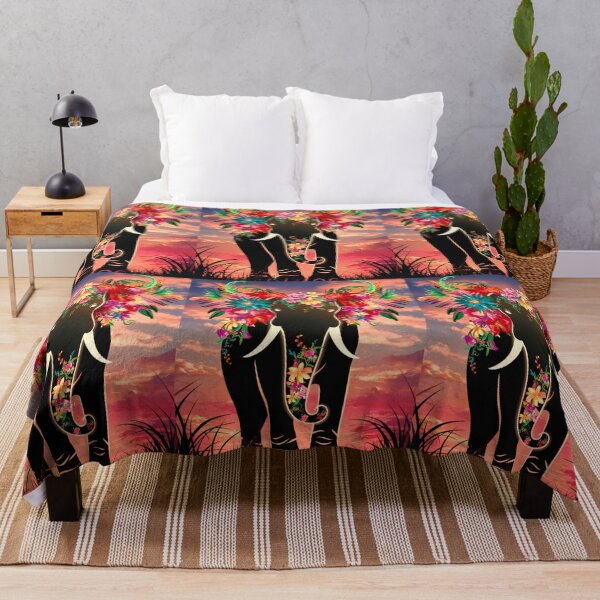 Item preview, Elephant Silhouette. Floral elephant, Fantasy Elephant, colorful elephant designed and sold by ElephantVibes.