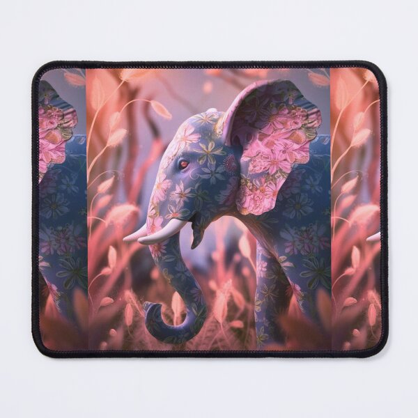 Item preview, Elephant Silhouette. Floral elephant, Fantasy Elephant, colorful elephant designed and sold by ElephantVibes.