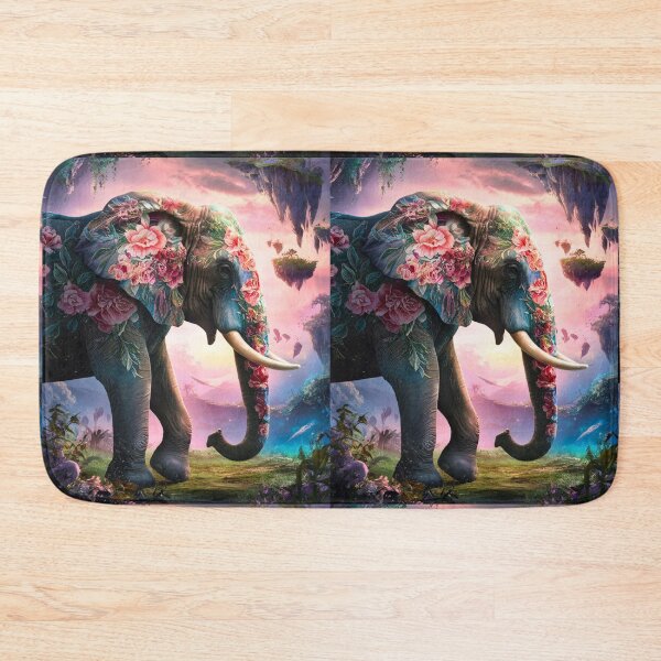 Item preview, Elephant Silhouette. Floral elephant, Fantasy Elephant, colorful elephant designed and sold by ElephantVibes.