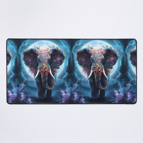 Item preview, Elephant Silhouette. Floral elephant, Fantasy Elephant, colorful elephant designed and sold by ElephantVibes.