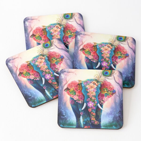 Item preview, Elephant Silhouette. Floral elephant, Fantasy Elephant, colorful elephant designed and sold by ElephantVibes.