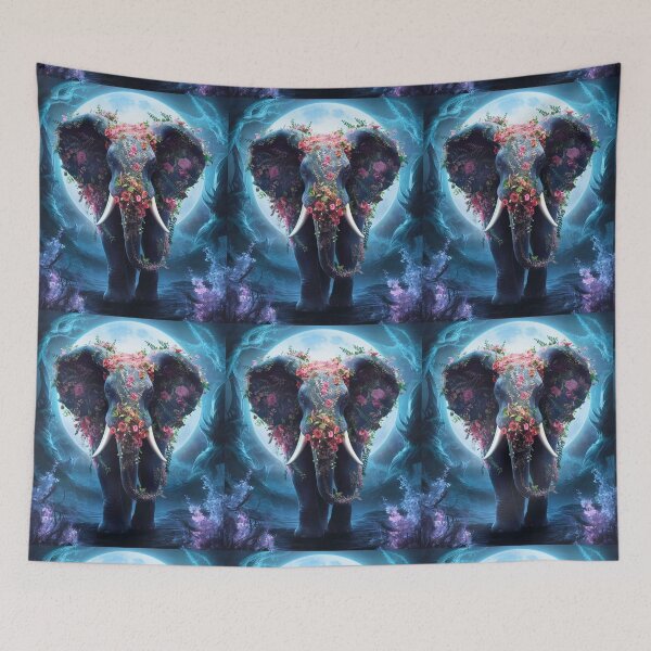 Item preview, Elephant Silhouette. Floral elephant, Fantasy Elephant, colorful elephant designed and sold by ElephantVibes.