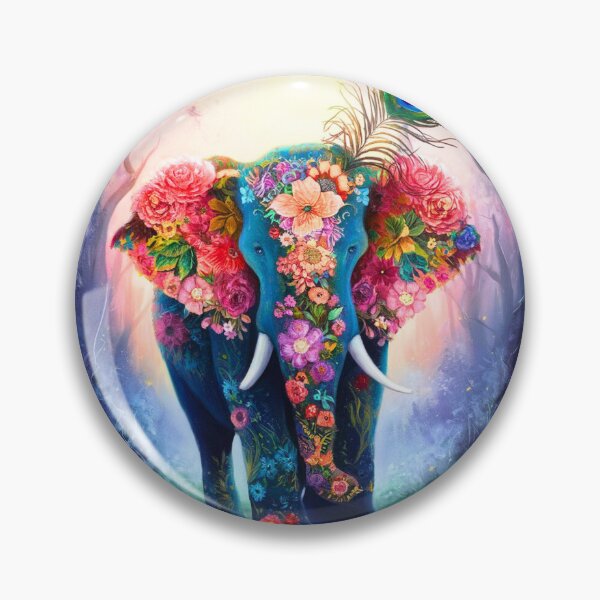 Item preview, Elephant Silhouette. Floral elephant, Fantasy Elephant, colorful elephant designed and sold by ElephantVibes.