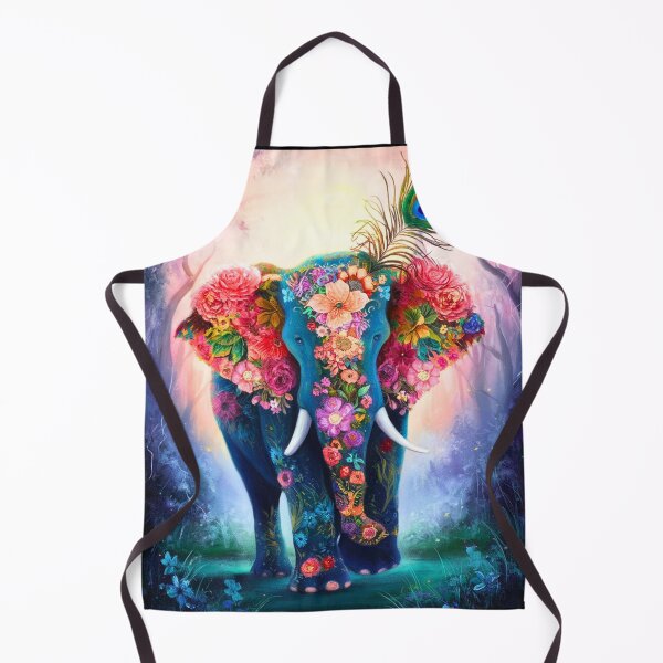 Item preview, Elephant Silhouette. Floral elephant, Fantasy Elephant, colorful elephant designed and sold by ElephantVibes.