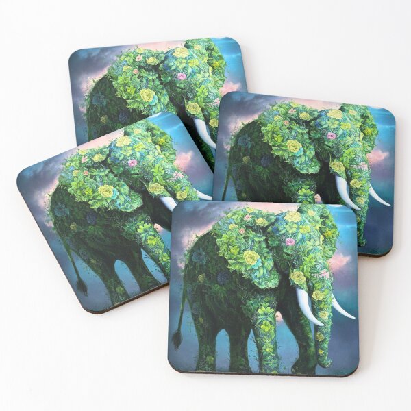 Item preview, Elephant Silhouette. Floral elephant, Fantasy Elephant, colorful elephant designed and sold by ElephantVibes.