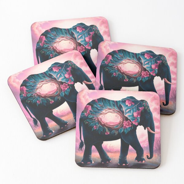 Artikelvorschau, Elefantensilhouette. Blumenelefant, Fantasieelefant, bunter Elefant entworfen und verkauft von ElephantVibes.