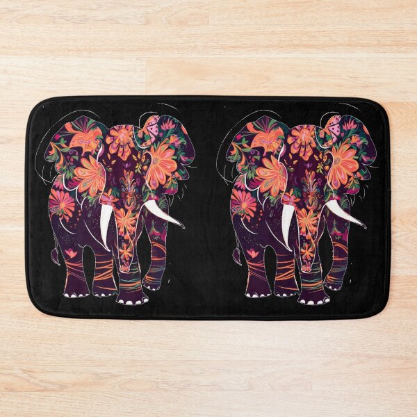 Item preview, Elephant Silhouette. Floral elephant, Fantasy Elephant, colorful elephant designed and sold by ElephantVibes.