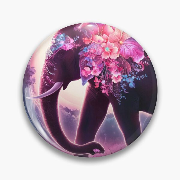 Item preview, Elephant Silhouette. Floral elephant, Fantasy Elephant, colorful elephant designed and sold by ElephantVibes.