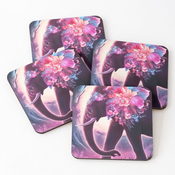 Item preview, Elephant Silhouette. Floral elephant, Fantasy Elephant, colorful elephant designed and sold by ElephantVibes.