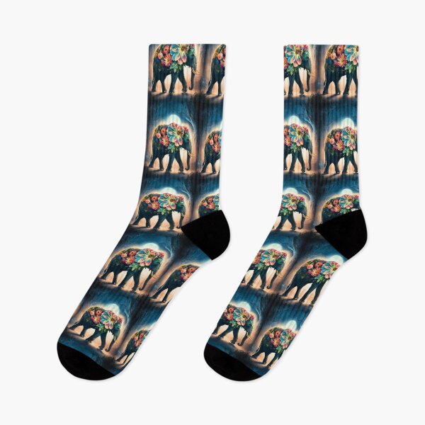 Item preview, Elephant Silhouette. Floral elephant, Fantasy Elephant, colorful elephant designed and sold by ElephantVibes.