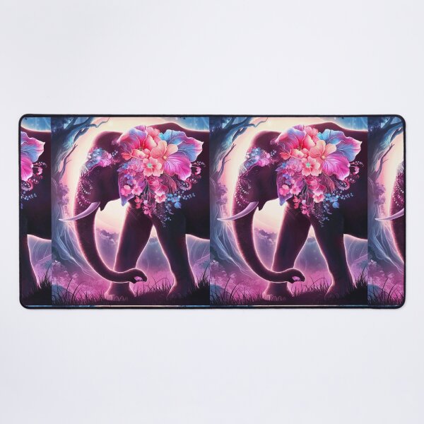 Item preview, Elephant Silhouette. Floral elephant, Fantasy Elephant, colorful elephant designed and sold by ElephantVibes.