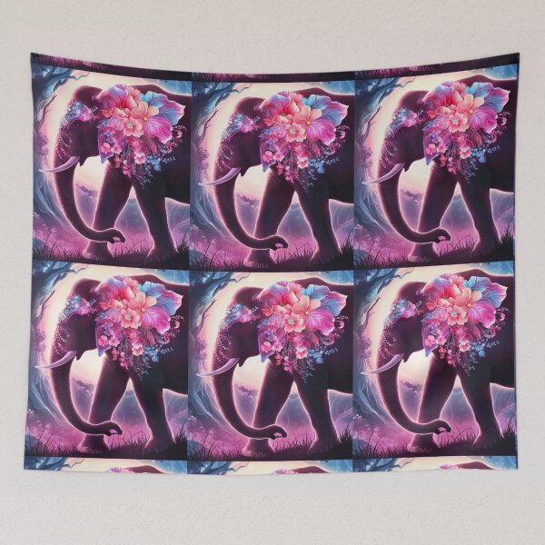 Item preview, Elephant Silhouette. Floral elephant, Fantasy Elephant, colorful elephant designed and sold by ElephantVibes.