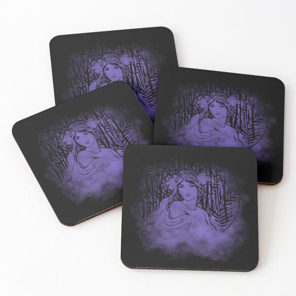 Item preview, Vintage and fantasy in purple watercolor  designed and sold by MarigoldandLily.