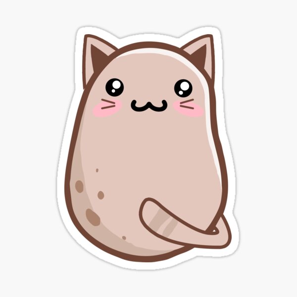 Cute Cat Shaped Potatoes Sticker for Sale by CurtisELane Redbubble