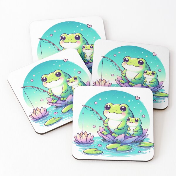 Item preview, Frogs fishing, father and son designed and sold by delff-art.