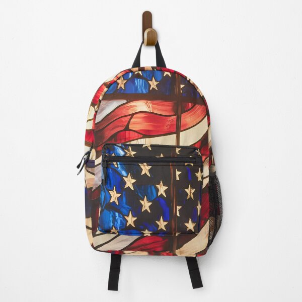 Item preview, American Flag Stained Glass designed and sold by FocusedArt.