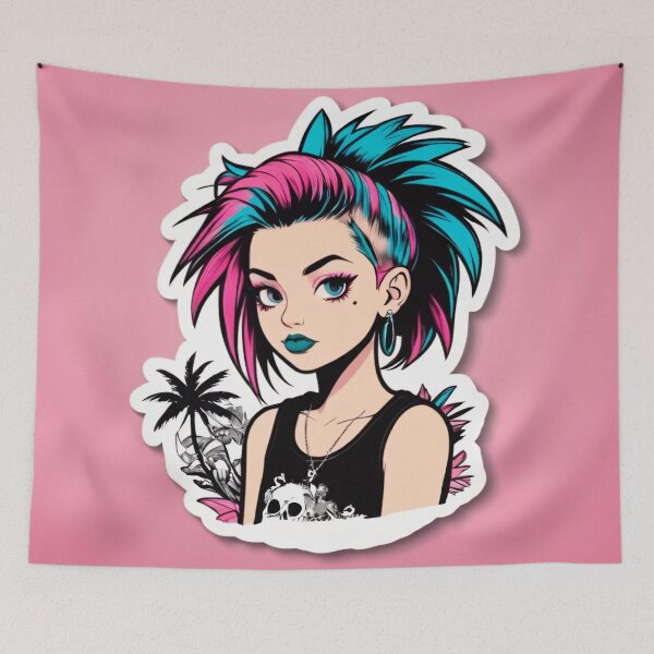 Item preview, Hot Punk Summer Girl designed and sold by MadnessEnvelope.