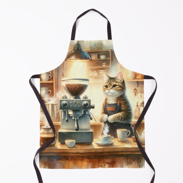Item preview, Cat barista designed and sold by NTKSHOP11.