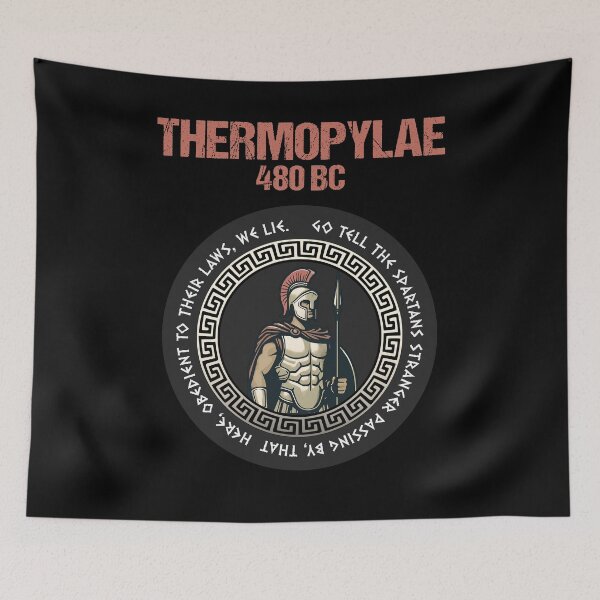 Item preview, Battle of Thermopylae Epitaph Spartan Hoplite designed and sold by Agema Apparel.