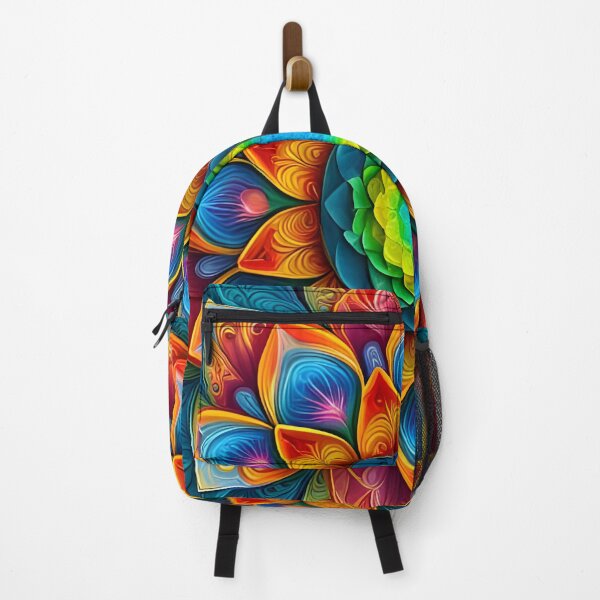 Artikelvorschau, Mehrfarbiges Mandala mit strahlendem Zentrum entworfen und verkauft von MandalasShops.