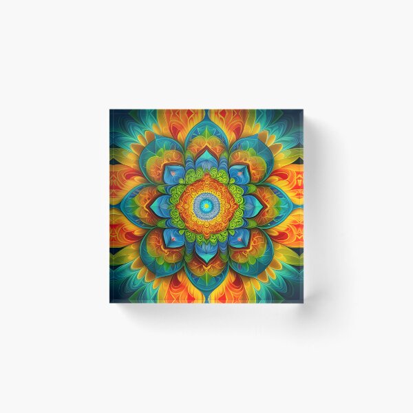 Item preview, Multicolor Radiant Energy Mandala designed and sold by MandalasShops.