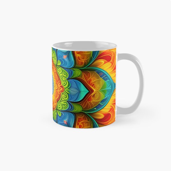 Aperçu de l'œuvre Mandala d'énergie rayonnante multicolore créée et vendue par MandalasShops.