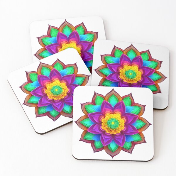 Item preview, Floral Mandala of Vibrant Colors designed and sold by MandalasShops.