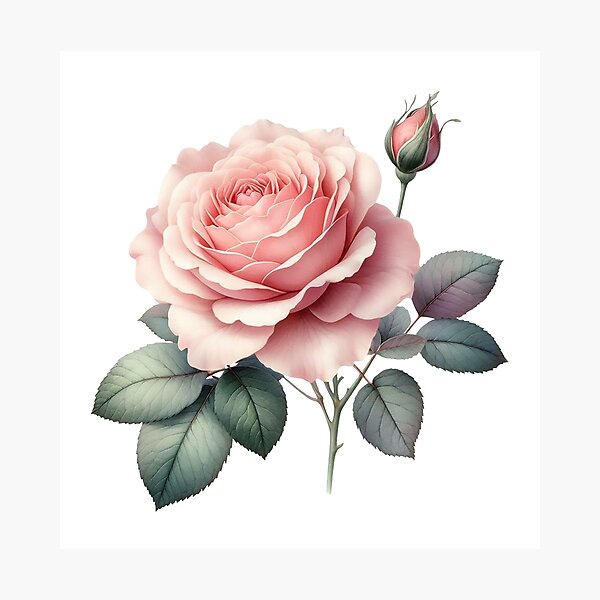 Item preview, Aesthetic Rose, June birthday flower, garden designed and sold by iclipart.