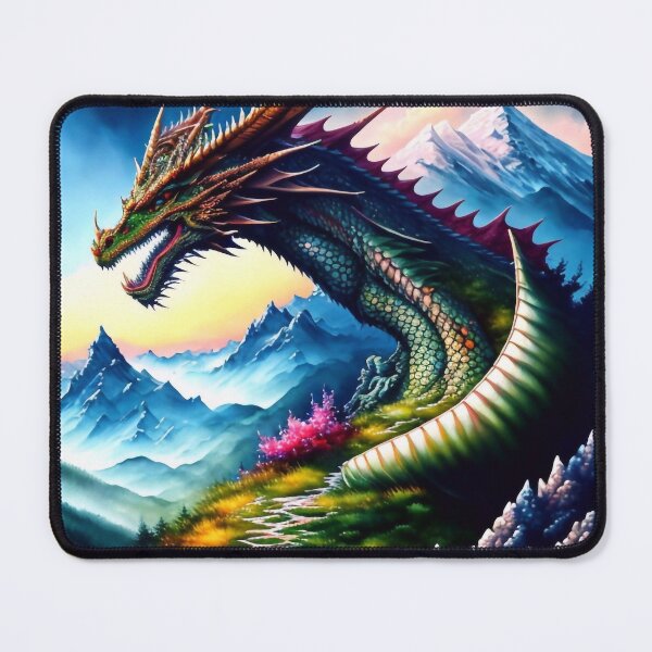 Item preview, Dragon on the mountain top designed and sold by m-y-A-I-A-R-T-.