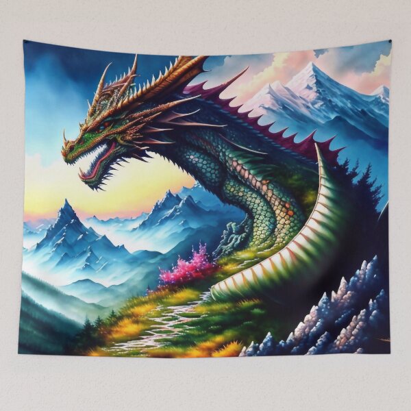 Item preview, Dragon on the mountain top designed and sold by m-y-A-I-A-R-T-.