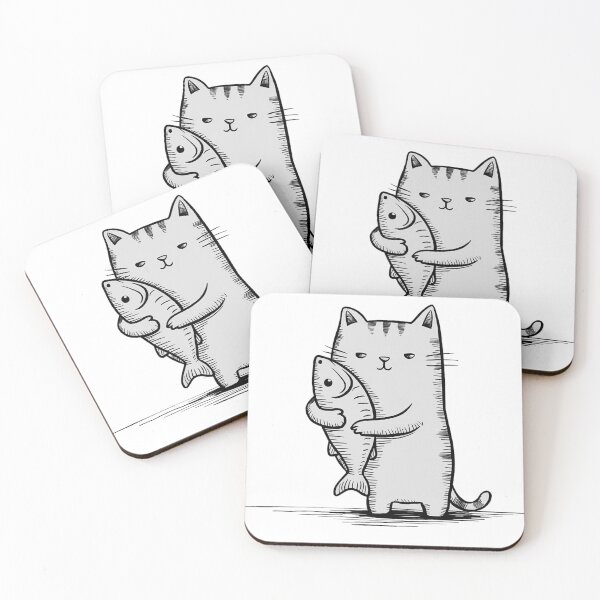 Item preview, Cat hug fish designed and sold by ifundesign.