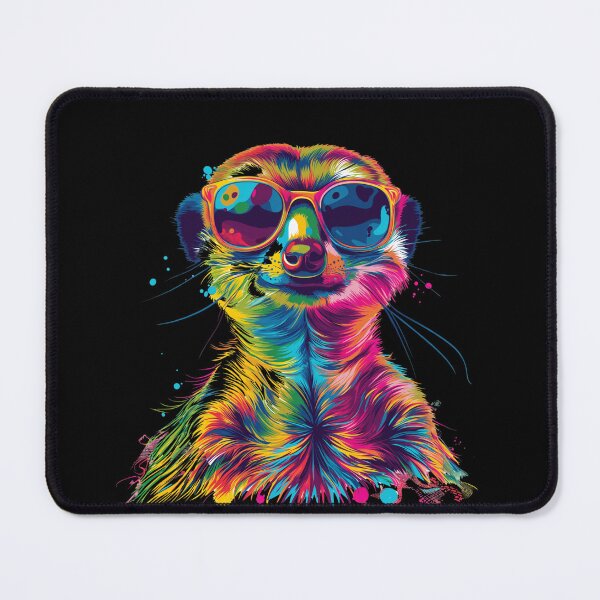 Item preview, Psychedelic Meerkat with Sunglasses designed and sold by SmallOwlDesign.