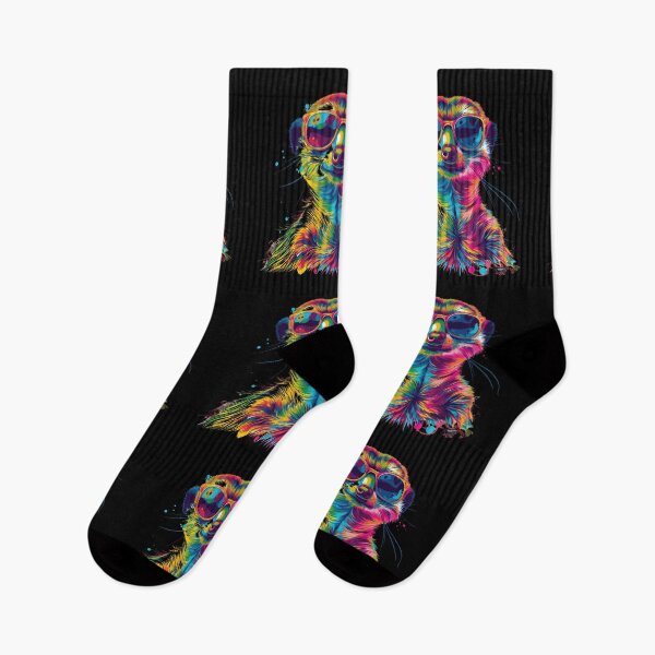 Item preview, Psychedelic Meerkat with Sunglasses designed and sold by SmallOwlDesign.