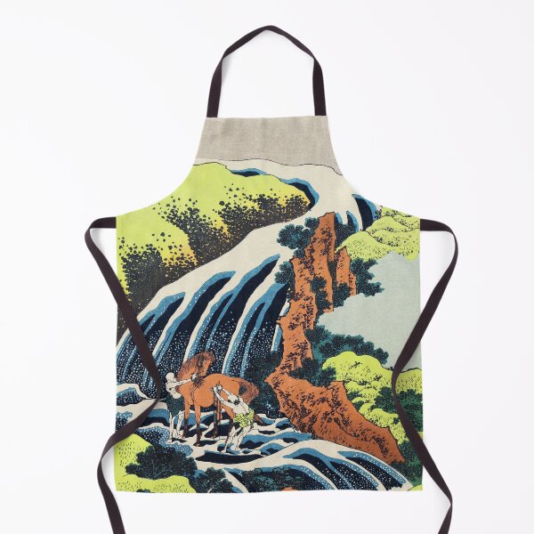 Item preview, The Waterfall Where Yoshitsune Washed His Horse by Katsushika Hokusai designed and sold by Takeda-art.