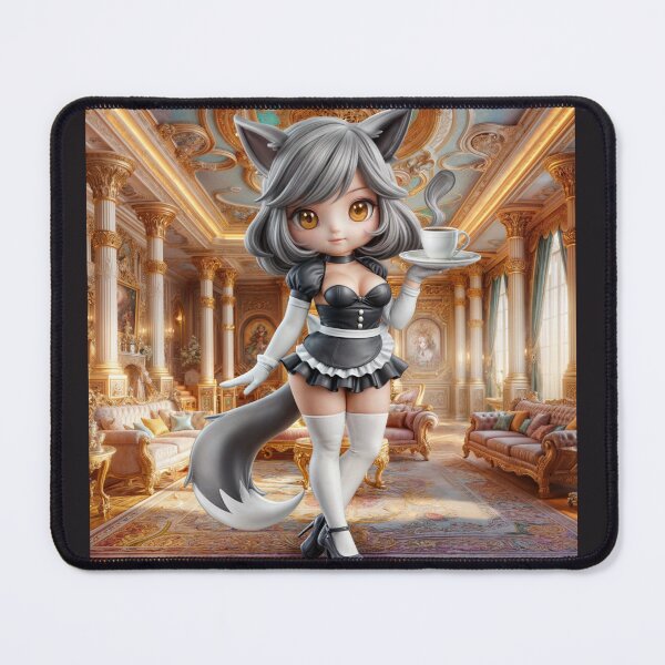 Item preview, Furry Maids Chibi Wolf Gray Evelyn designed and sold by CHIBI_POPZ.