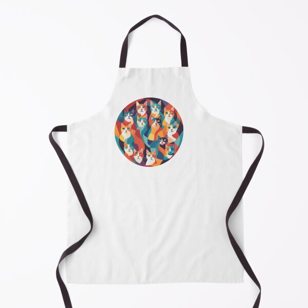Item preview, Colorful Geometric Cats Design in water color paint designed and sold by EmeraldCauldren.