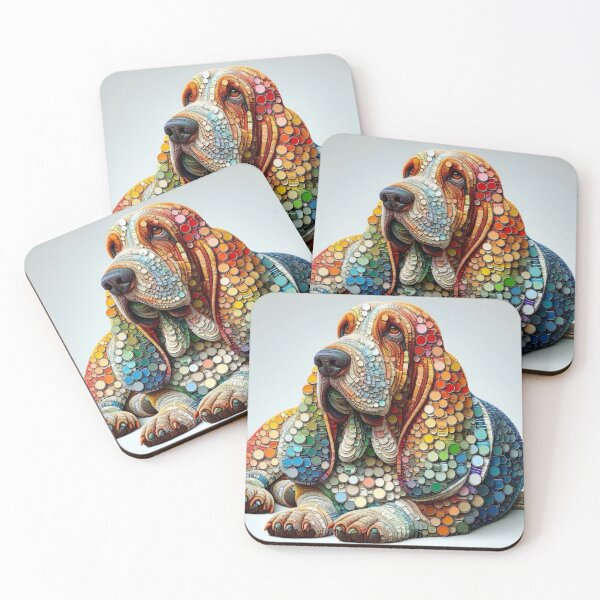 Item preview, Basset Hound Mosaic-Like Effect designed and sold by Wags & Tails.