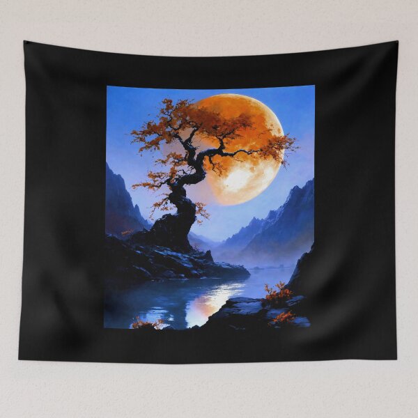 Item preview, Moon night landscape designed and sold by UZRWRLD .
