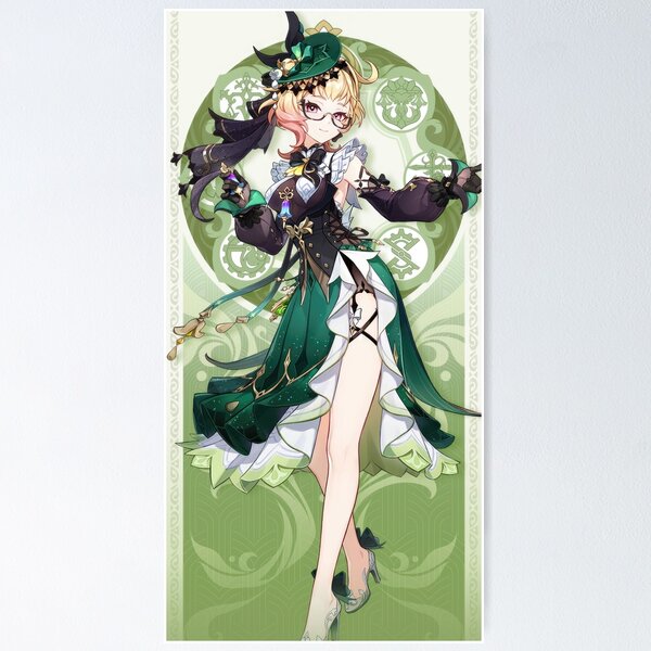 Item preview, Emilie poster, Genshin Impact designed and sold by Astral Drop.