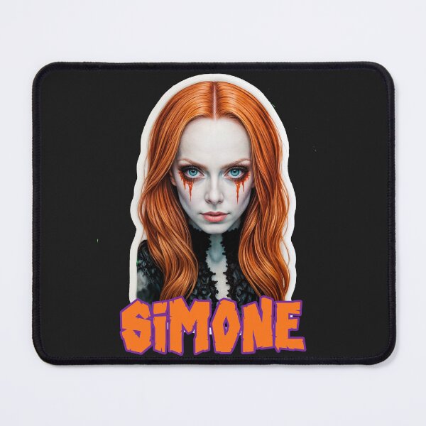 Item preview, Simone heavy metal singer designed and sold by MetalSatyrShop.