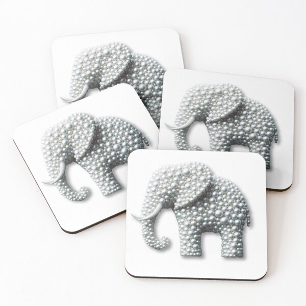 Item preview, Elegant Pearl Elephant - Unique Luxury Animal Design on Redbubble designed and sold by MiszungART.