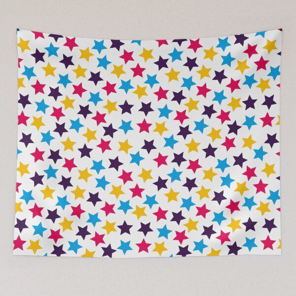 Item preview, Polyamory Pride Flag Stars Red Gold Blue designed and sold by JoyfulJen.