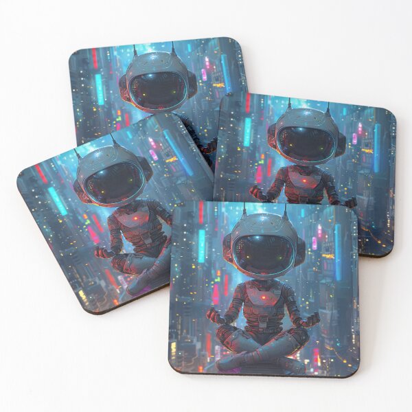 Item preview, Meditative Cyber Yogi in Neon City designed and sold by Tommy Studio.