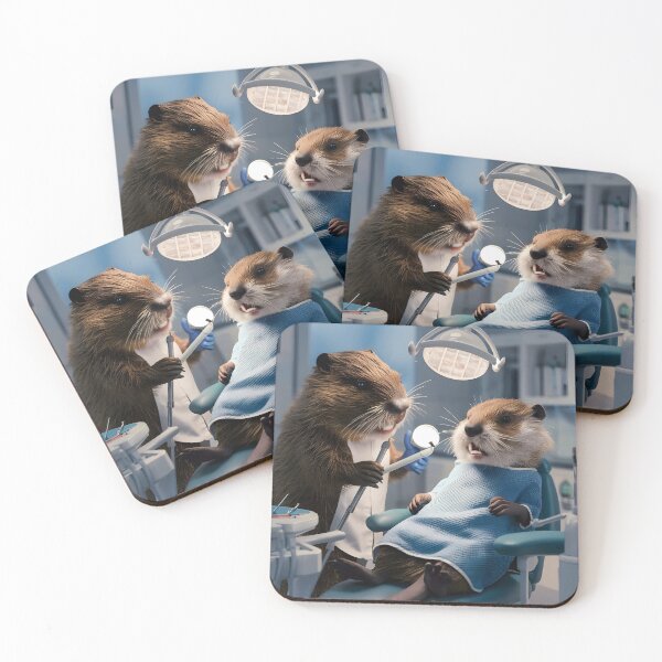 Item preview, Beaver at the dentist. designed and sold by MyHappyArtShop.
