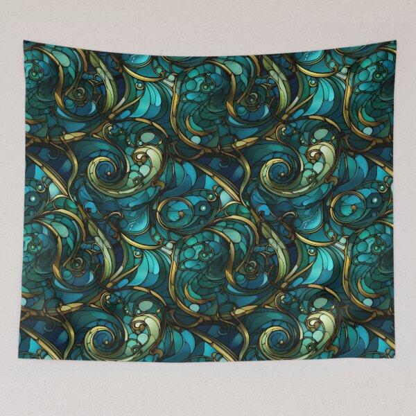Item preview, Stained Glass Sea designed and sold by Pedra Panda.