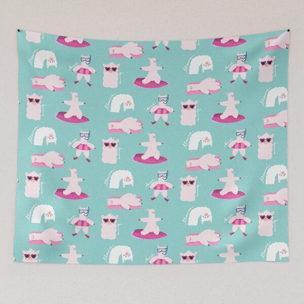 Item preview, Cute Llama beach bums summer vibes designed and sold by Juliana D'Angelo Ilustra.